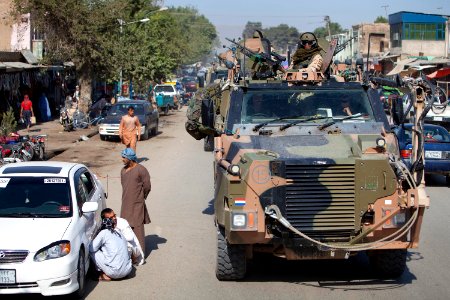 Bushmaster during a patrol in Khanabad
