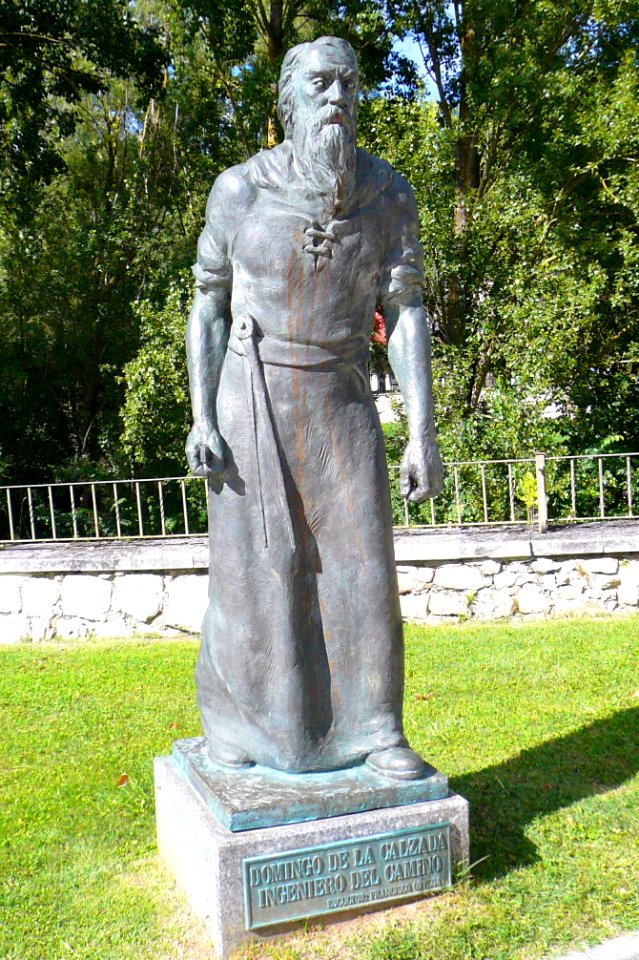 Burgos - Carretera de Logroño (Camino de Santiago), monumento a Santo Domingo de la Calzada