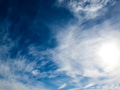 Whispy cloudy cumulus photo