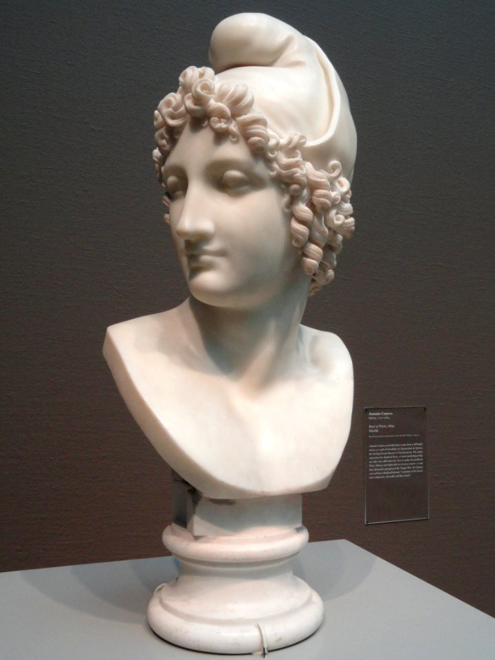 Bust of Paris, 1809, by Antonio Canova, marble - Art Institute of Chicago - DSC09530