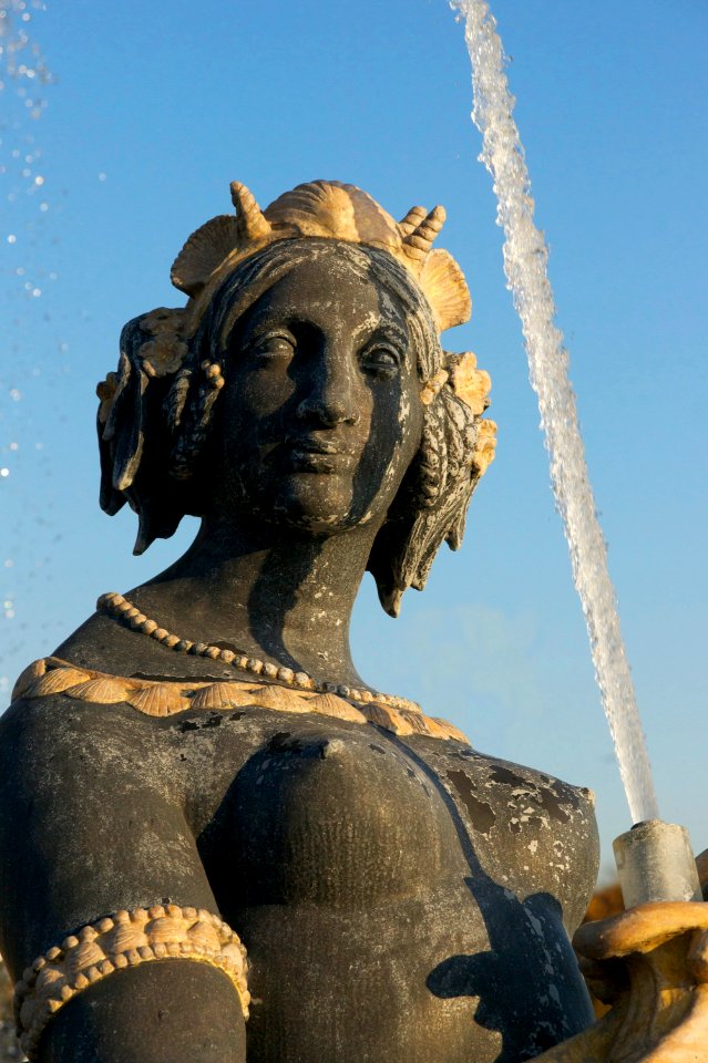 Buste de néréide Fontaine des Fleuves Place Concorde Paris