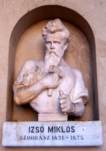 Bust of Miklós Izsó in the Szeged Pantheon