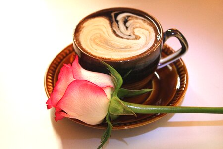Cup of coffee drink foam