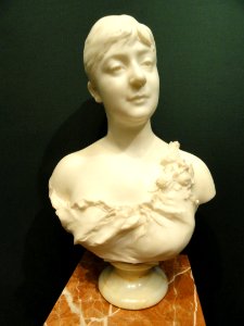 Bust of Sidonie Leblonde by Jean Alexandre Joseph Falguière, 19th century - Nelson-Atkins Museum of Art - DSC08973