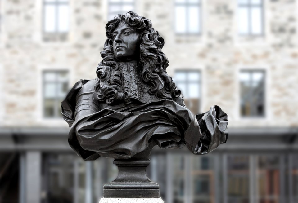 Bust of Louis XIV in the Place Royale, Vieux Quebec, Canada
