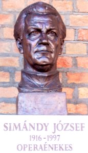 Bust of József Simándy in the Szeged Pantheon