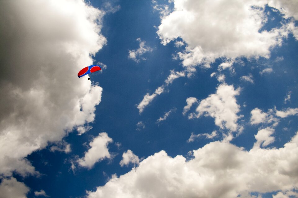 Paraglider sky clouds