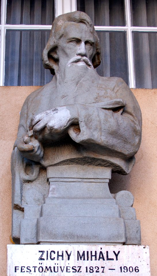 Bust of Mihály Zichy in the Szeged Pantheon
