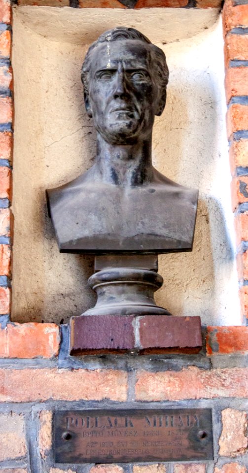 Bust of Mihály Pollack in the Szeged Pantheon