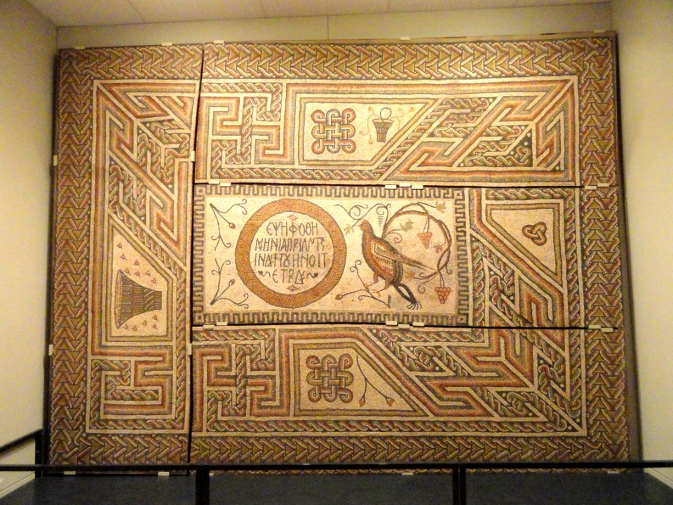 Byzantine floor mosaic, Eastern Mediterranean, 325-350 AD - Royal Ontario Museum - DSC09801