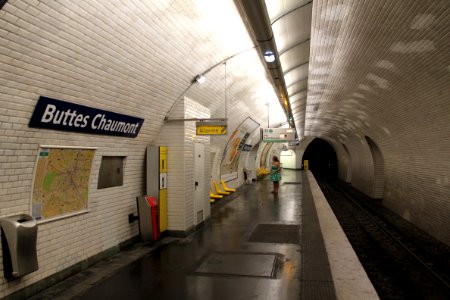 Buttes Chaumont metro station photo