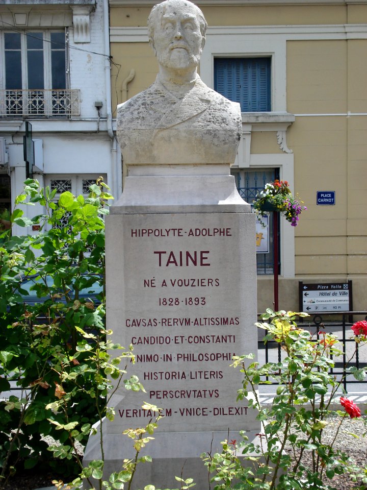 Buste de Hippolyte Taine à Vouziers (Ardennes (Fr)