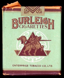 Burleigh cigaretts pack, front