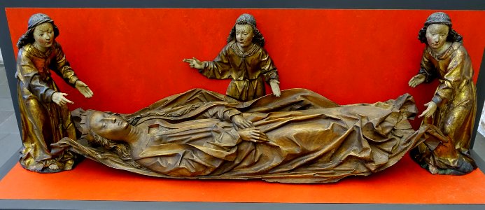 Burial of Saint Catherine, from the Catherine Altar, Dominican Church St. Catherine, Nuremberg, limewood - Germanisches Nationalmuseum - Nuremberg, Germany -DSC02839