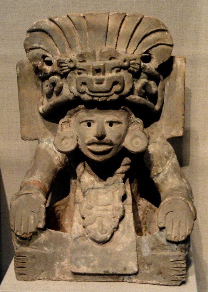 Burial urn in the form of Cocijo, Zapotec, Oaxaca, Mexico, 700-1050 AD, terracotta - Hood Museum of Art - DSC09290