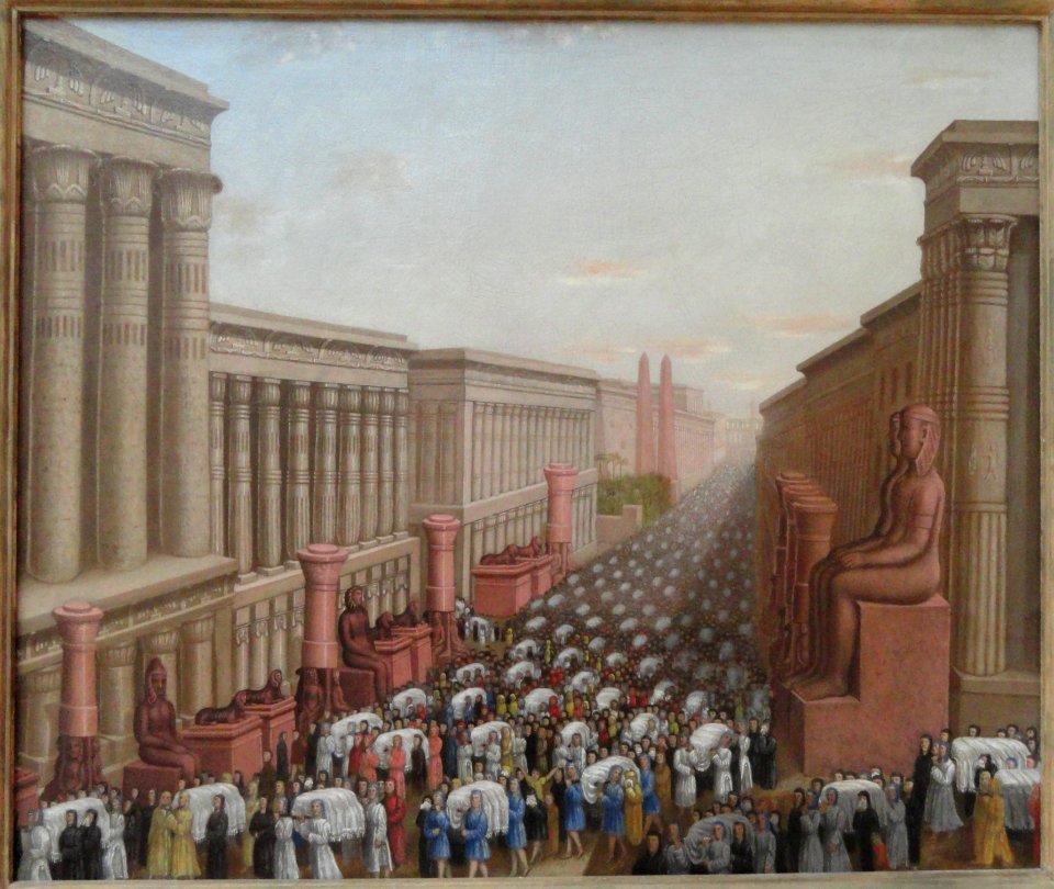 Burial of the First Born of Egypt, Erastus Salisbury Field, 1865-1880 - Museum of Fine Arts, Springfield, MA - DSC04014