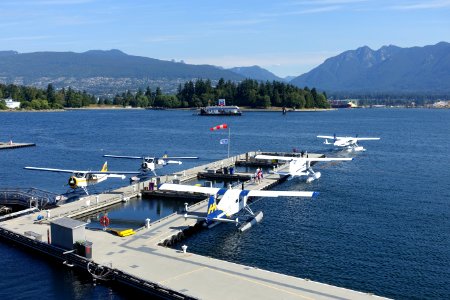 Burrard Inlet with seaplanes - Vancouver, Canada - DSC09313