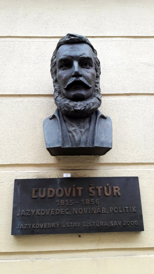 Bust and plaque Ľudovít Štúr