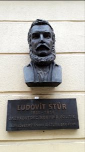 Bust and plaque Ľudovít Štúr