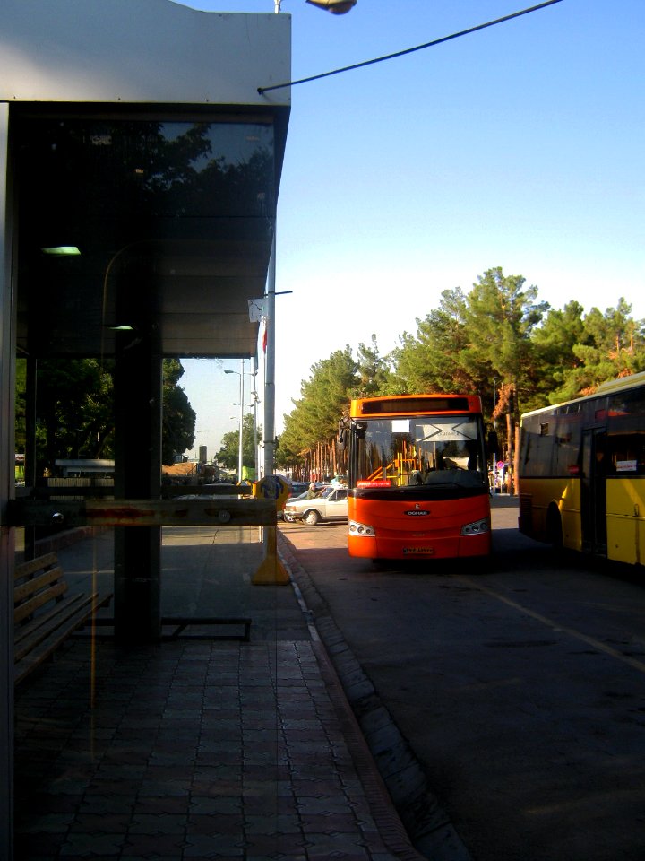 Buss and Bus stop - Khayyam - Nishapur 5