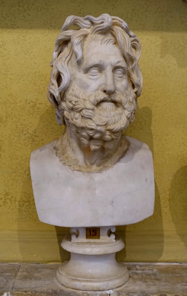 Bust formerly identified as Poseidon, now probably an early imperial copy of a Greek philosopher - Museo Chiaramonti - Vatican Museums - DSC00869