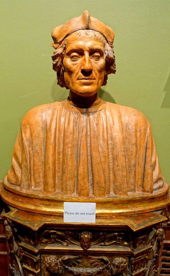 Bust of a Man, probably Francesco Guicciardini, Italian, probably Florentine, c. 1500, terracotta with traces of paint - John and Mable Ringling Museum of Art - Sarasota, FL - DSC00589