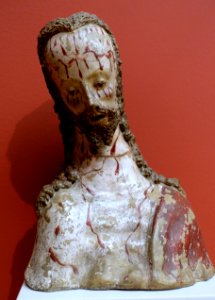Bust of Christ as the Man of Sorrows, Spain, mid 16th century, baked clay - Bode-Museum - DSC02964