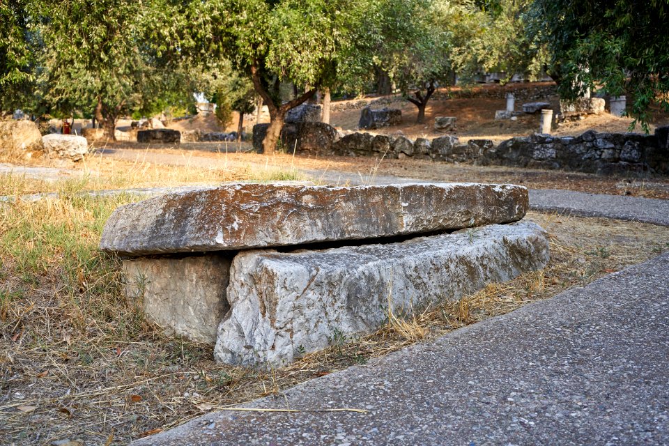 Burial remains in Kerameikos Cemetery on July 17, 2020
