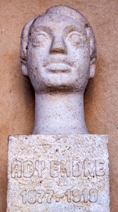 Bust of Endre Ady in the Szeged Pantheon photo