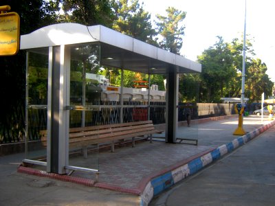 Buss and Bus stop - Khayyam - Nishapur 3