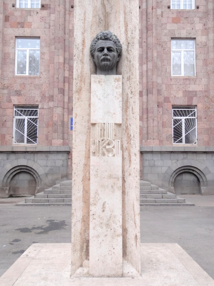 Bust of Aghasi Khanjyan in Yerevan
