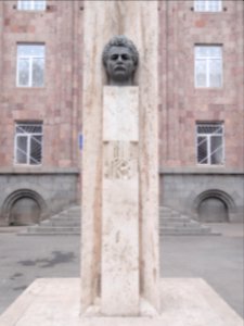 Bust of Aghasi Khanjyan in Yerevan