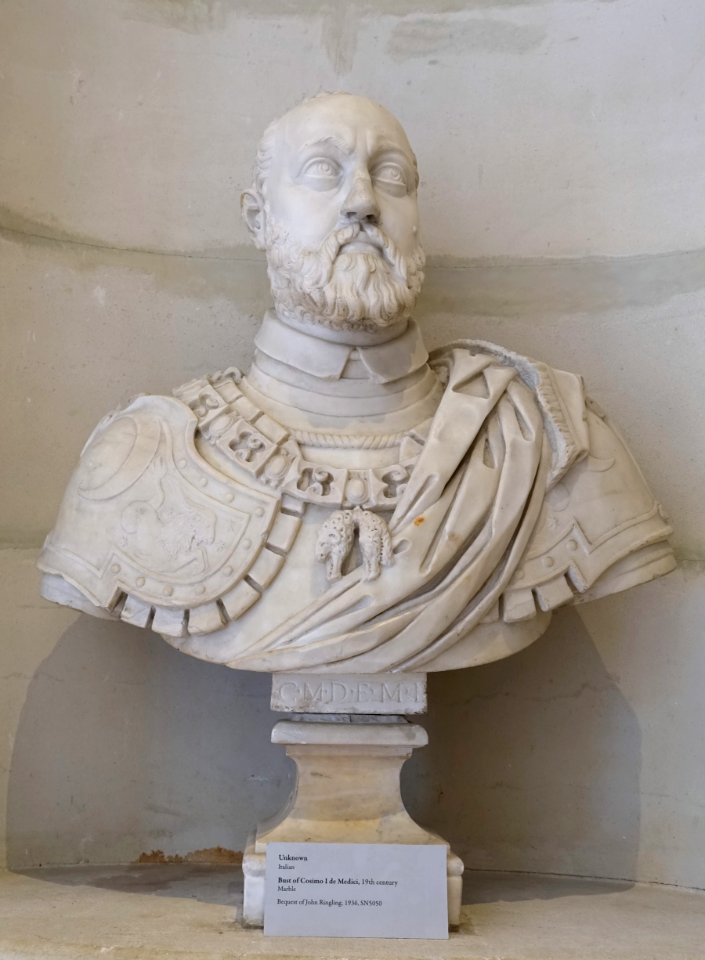 Bust of Cosimo I de Medici, Italian, 1800s, marble - John and Mable Ringling Museum of Art - Sarasota, FL - DSC00493