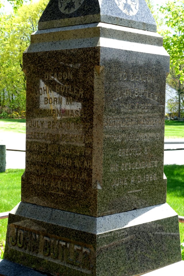 Butler Monument detail, 1 of 3 - Pelham, MA - DSC06606