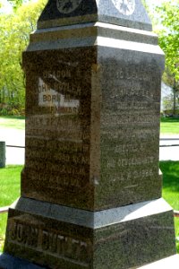 Butler Monument detail, 1 of 3 - Pelham, MA - DSC06606