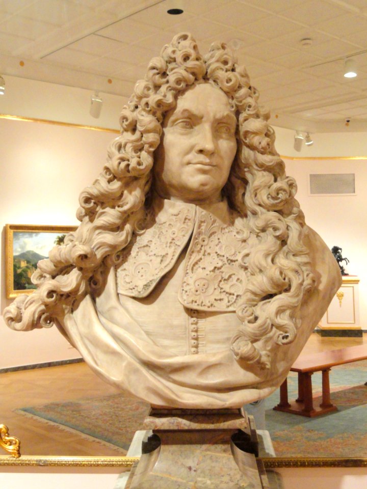 Bust of Edouard Colbert, Marquis de Villacerf, by Antoine Coysevox, c. 1690-1700, France, white marble - Museum of Fine Arts, Springfield, MA - DSC04078