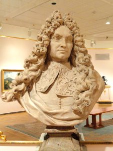 Bust of Edouard Colbert, Marquis de Villacerf, by Antoine Coysevox, c. 1690-1700, France, white marble - Museum of Fine Arts, Springfield, MA - DSC04078