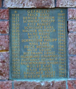 Burgholzhausen, Ehrenmal, Tafel 2