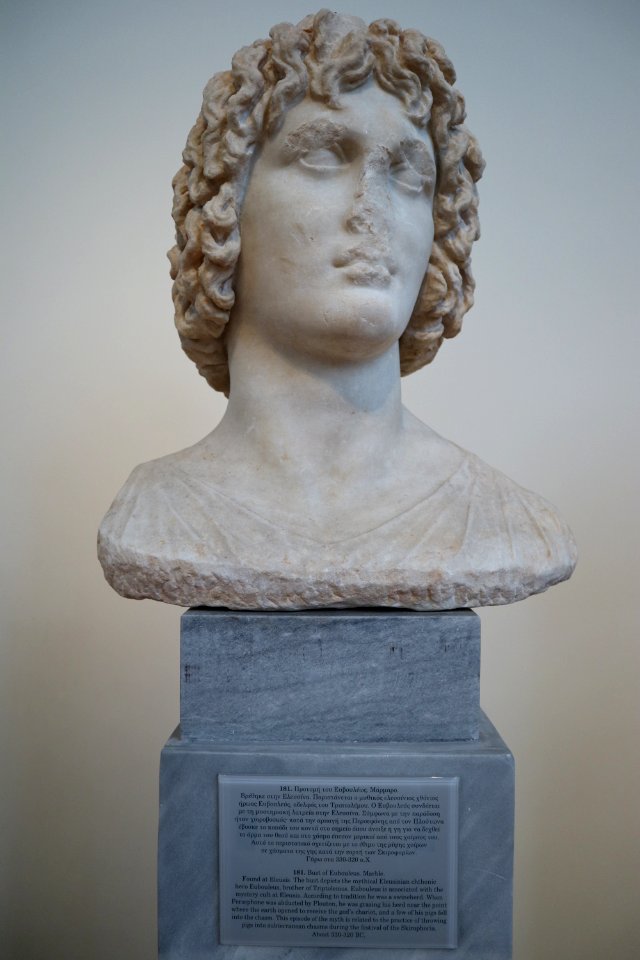 Bust of Eubuleus from Eleusis. About 330-320 B.C