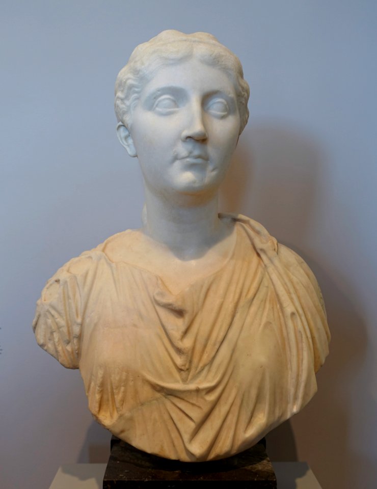 Bust of Antonia, the Younger, Roman, c. 37-54 AD, Parian marble with restorations in Carrara marble - Arthur M. Sackler Museum, Harvard University - DSC01480