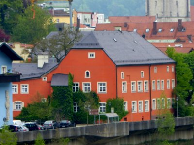 Burghausen, Mautnerschloss von Süden, 1