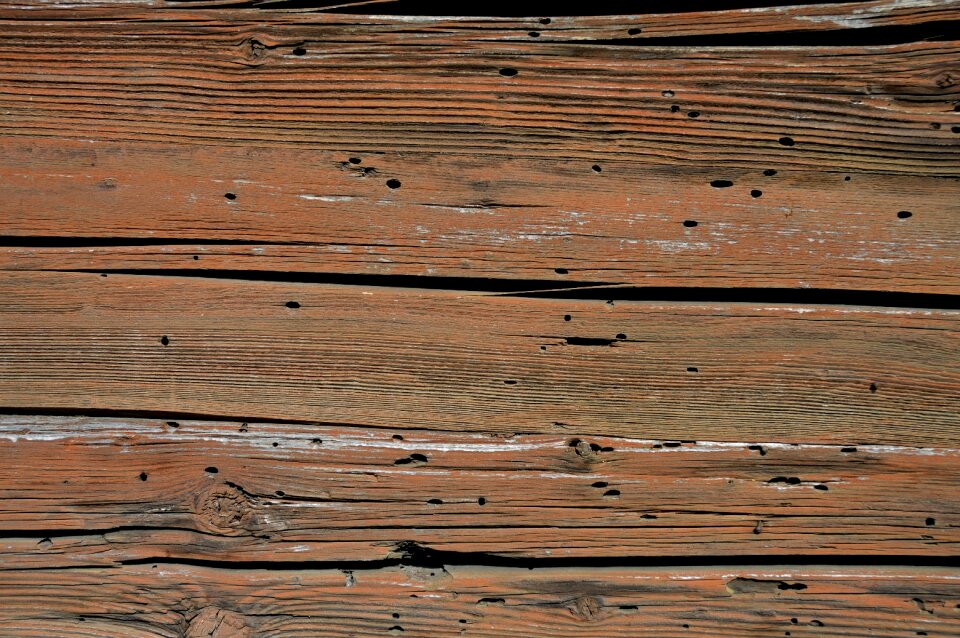 Washed off wooden structure grain