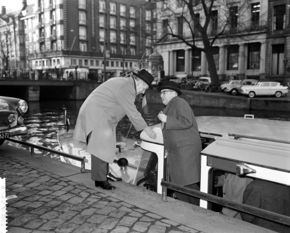 Burgemeester L Cooremans van Brussel bezoekt Amsterdam Burgemeester Cooremans , Bestanddeelnr 912-1577