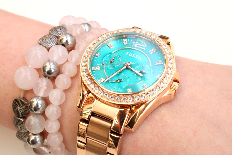 Bracelet pearls blue