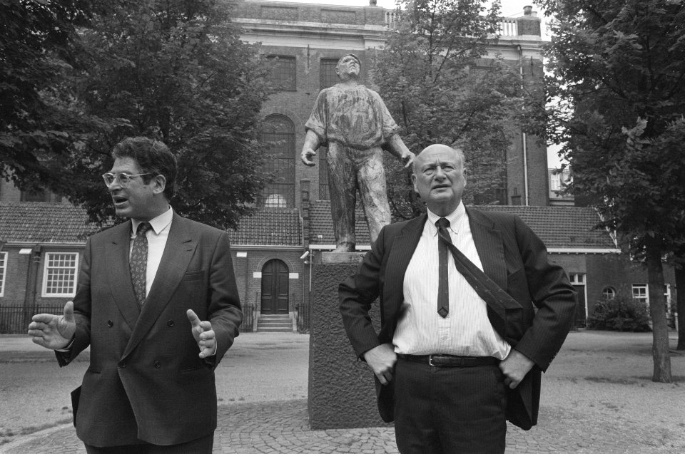 Burgemeester Edward Koch van New York bezoekt Amsterdam burgemeester Van Thijn (, Bestanddeelnr 934-2886
