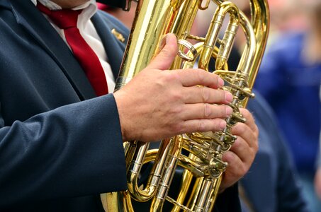 Brass band marching brass instrument