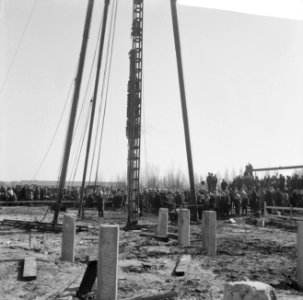 Burgemeester Van Hall 1e paal Instituut Kunstnijverheid (Amstelveenseweg), repor, Bestanddeelnr 916-1571