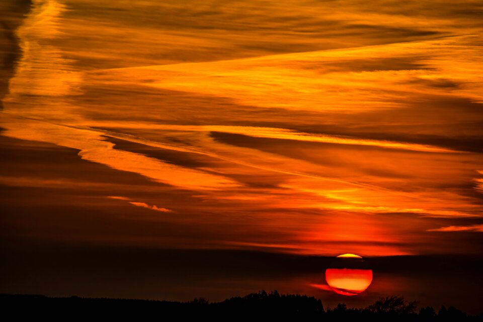 Abendstimmung evening sky afterglow photo