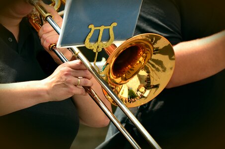 Marching brass band wind instrument photo