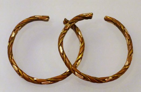 Bracelets, Cong, Lai Chau, 1960, copper and silver - Vietnamese Women's Museum - Hanoi, Vietnam - DSC04040